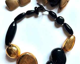 Monies Gold & Black Necklace With Matching Bracelet & Earrings
Lot #: 25