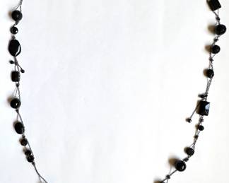 Vintage Extra Long Beaded Necklace On Sterling Silver Chain
Lot #: 102