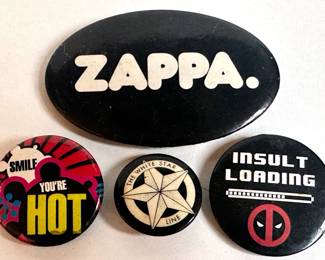 4 Vintage Pins: Frank Zappa, Deadpool, The White Star Line Shipping Company & More
Lot #: 150