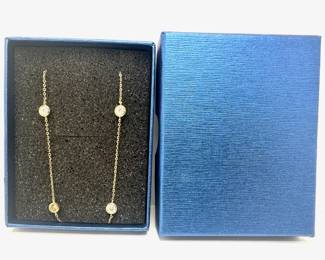 New Gold Plated 925 Sterling Silver Necklace With 5 Moissante Stones With Certificate Of Authenticity
Lot #: 105
