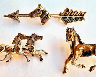 3 Vintage Equestrian Horse Pins
Lot #: 48