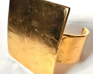 Cecile Et Jeanne Designer Gold Tone Cuff Bracelet, Paris
Lot #: 28