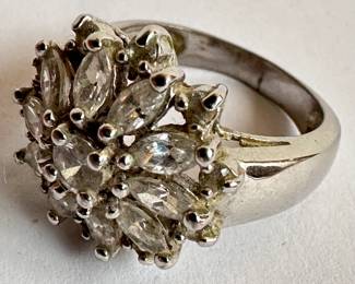 Sterling Silver Ring With Zirconia Stones, Size 6.75
Lot #: 74