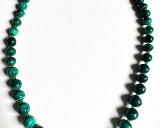 Vintage Malachite Graduated Beaded Necklace
Lot #: 129