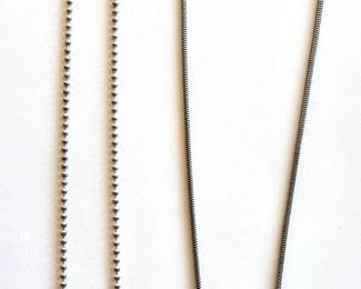 2 Sterling Silver Necklaces: Large Natural Stone Pendant & Italian Ball Chain
Lot #: 136