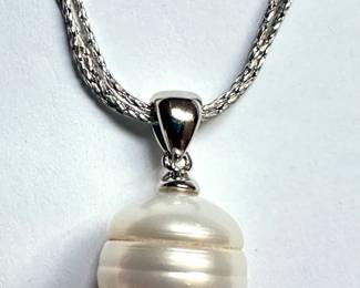 Honora Fresh Water Pearl On Sterling Silver Chain From Italy In Original Pouch
Lot #: 94