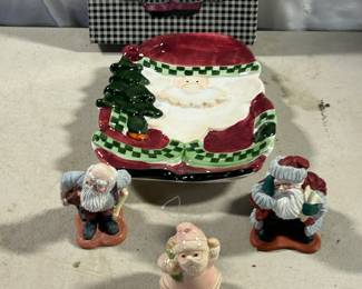 Christmas server and ornaments