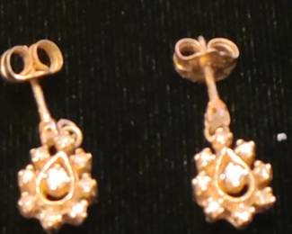 14K and Diamond earrings