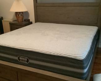 This bed has 2 drawer storage at the footboard and several charging ports on the headboard.  Great for plugging in those ipads and phones at night.