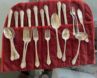 Sterling silver flatware set