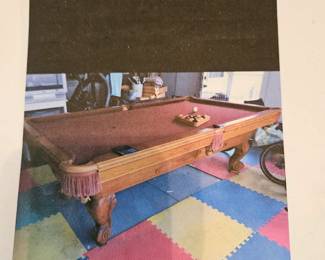 Pool table disassembled and ready to move