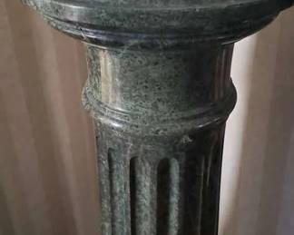 Green stone pedestal