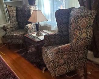 Pair of Excellent deep wing Armchairs