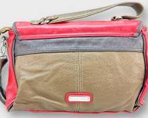 Vintage Steve Maddden Faux Leather Red and Brown Tote Shoulder Bag
