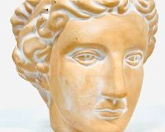 Vintage Terracotta Roman or Greek Head Planter
