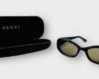 GUCCI 125 GG 2432/S Vintage Black Sunglasses W/ Case

