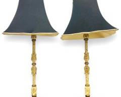 Pair Of Vintage Hollywood Regency Tall Accent Table Lamps
