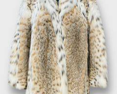 Genuine Leopard Print Fur Coat, Luxuriously Soft And Elegant, Perfect For High-End Winter Style. Size M
