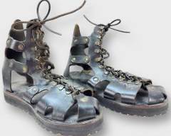Super Cool Army Navy French Surplus Leather Gladiator Sandals
