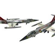 The Franklin Mint Precision Models Pair of US Air Force F-104 Starfighter FMPM Die-Cast American Model Fighter Jet Planes
