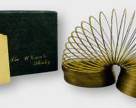 Vintage BRASS Slinky 40th Anniversary Edition, Complete With Original Box - A Classic Toy Reimagined
