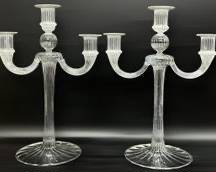 Pair Of Handblown Venetian Glass Candelabras
