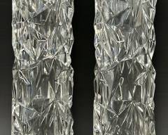 Pair Of Tiffany & Co Rock Cut Bud Vases
