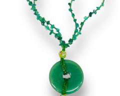 Vintage Jade Pendant and Beaded Statement Necklace
