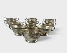 848 Grams Fine Sterling Silver Pierced Cup Holders Set Of 12 works with lenox cups lot 661
