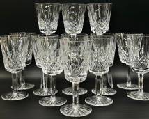 Thirteen Fine WATERFORD Crystal Lismore Goblet Glasses
