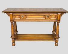 ROCKWOOD WEIMAN Furniture Vintage Credenza 1 Drawer Brass Lion Head Hardware Hollywood Regency Style Great form to paint
