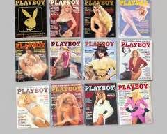 Vintage 1984 Playboy Entertainment Adult Entertainment Magazine Almost Complete Calendar Year Missing September and November

