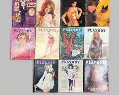 Vintage 1968 Playboy Entertainment Adult Magazine Almost Complete Calendar Year Missing September
