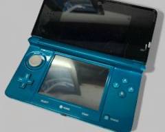 Vintage Nintendo 3DS Game Console in Light Blue
