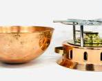 Vintage Odi Copper Flambe Burner and Bowl
