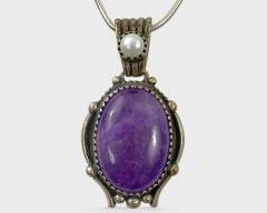 Fine Shubes Sterling Amethyst Pendant Necklace 30
