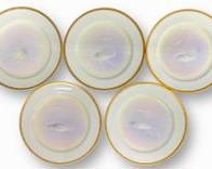 Fantastic Lenox Spanish Mackerel, Weak Fish, Sun Fish, Black Bass, and Blue Fish Porcelain China Fish Plates
