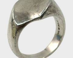 Fine Mexican Sterling Silver Modernist Ring Size 7.75
