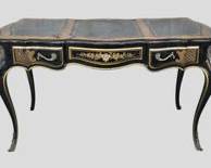Vintage DREXEL Louis XV Style Painted Wood Desk Louis XV Style Hollywood Regency

