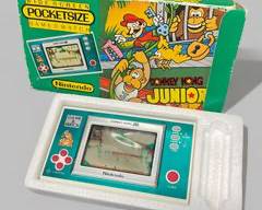 Vintage 1983 Nintendo Wide Screen Game and Watch Donkey Kong Junior Hand Held Console With Original BOX
