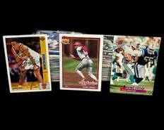 Vintage Collection of 1980s & 1990s Topps and Upper Deck Baseball, Basketball and Football Trading Cards view our upcoming sports auction www.ararityauctions.com
