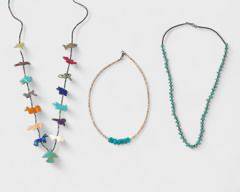 1010small3 Fine Native American Silver Fetish Carved Turquoise, Onyx, Coral Necklaces
