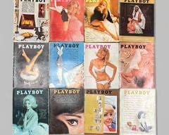 Vintage 1964 Playboy Entertainment Adult Magazine Complete Calendar Year
