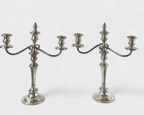 2866 Grams Fine Gorham Sterling Silver Weighted Candelabras Pair
- Lot 11
