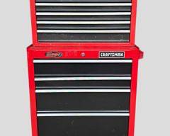 CRAFTSMAN 2 Tier Ball Bearing Rolling Toolbox FULL OF CRAFTSMAN and USA Made Tools - See Photos!!
