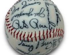 GENUINE AUTOGRAPHED Baseball Signed by ALL members of 1976 Cincinnati Reds World Series Baseball Team view our upcoming sports auction www.ararityauctions.com
