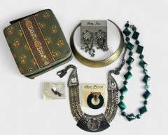 Vintage Betty Jean, Silver Forest Vermont and Non-Branded Costume Jewelry with Case
