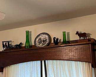 Metal art; plates; colored glass