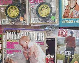 Princess Diana, Elvis, and Tiger Woods Commemorative TV Guides and Magazines