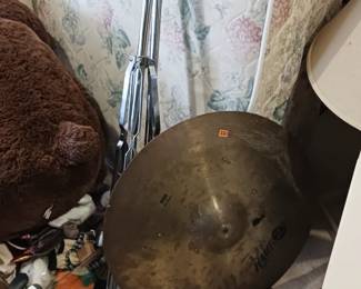 Large Zildjian Cymbal with Stand 